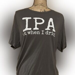 IPA Beer Pun Graphic Tee-Unisex Size Large